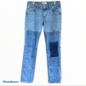 PAIGE Light Wash Patchwork Jeans 29 Jimmy Skinny
